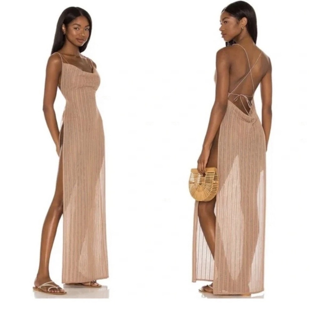 Michael Costello x Revolve Shannon Maxi Dress 
Woman’s Size Small in Nude